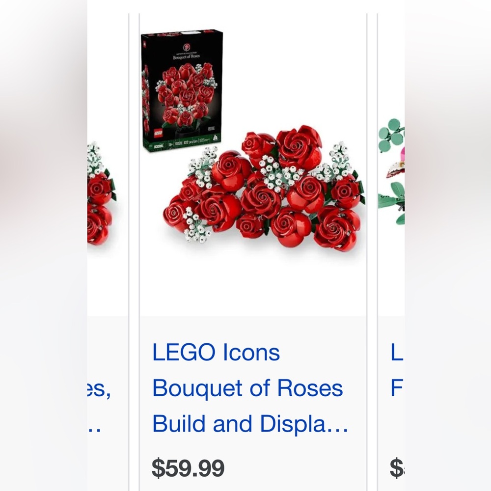LEGO Icons Bouquet of Roses Set